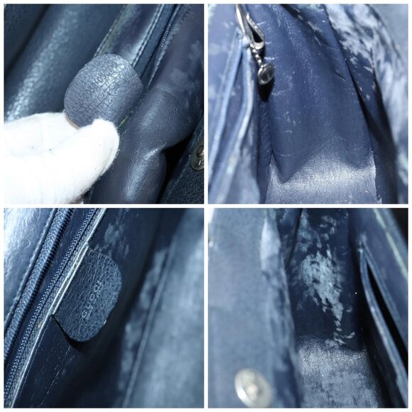 GUCCI Hand Bag Leather 2way Black Silver 000 2058 0307 5 Auth 140270 - Picture 15 of 16